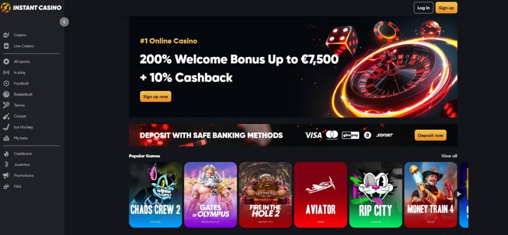 InstantCasino Login